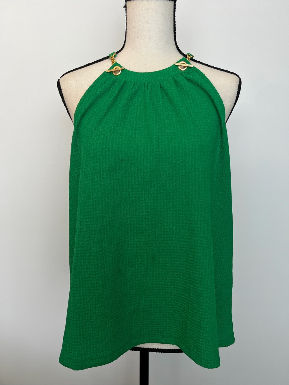 MICHAEL Michael Kors Emerald Green Off-the-Shoulder Sweater